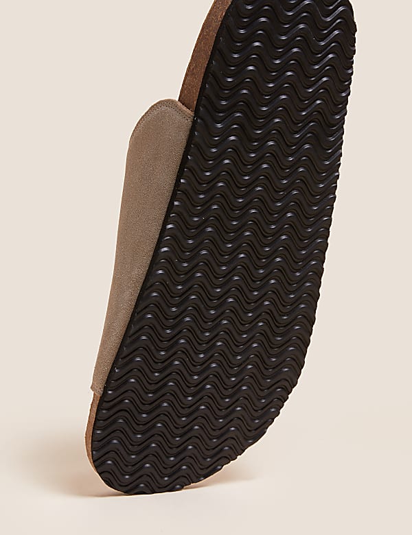 Suede Slip-On Sandals