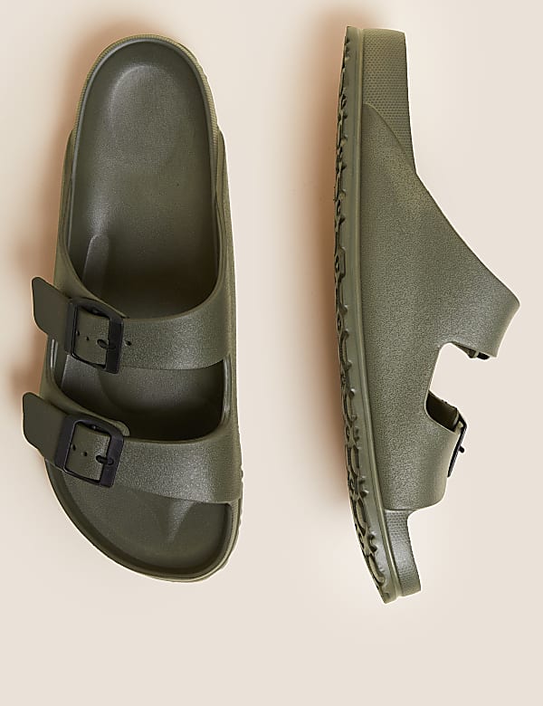 Buckle Slip-On Sandals