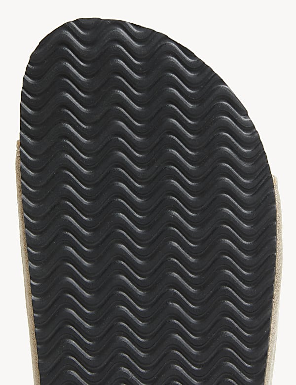Suede Slip-On Sandals