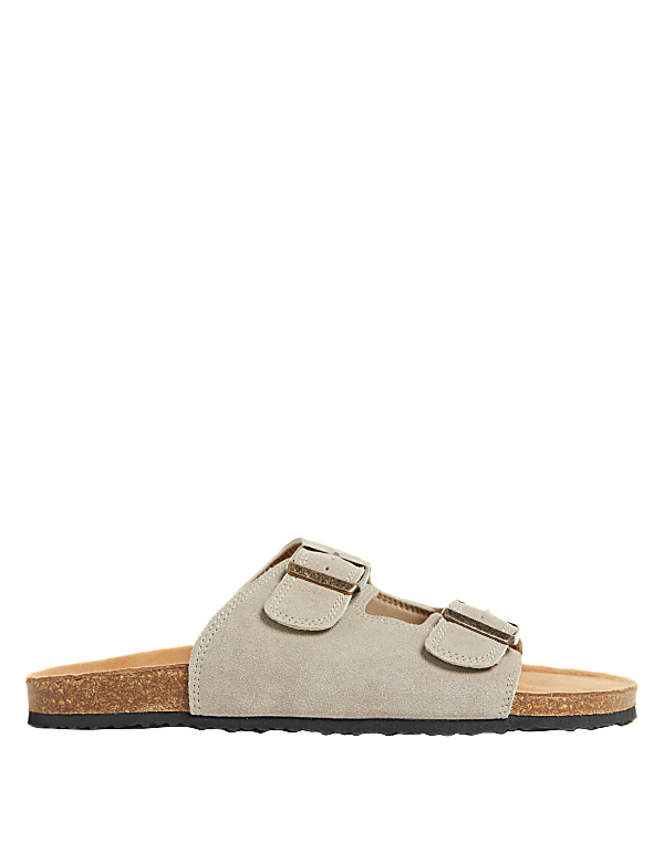 Suede Slip-On Sandals