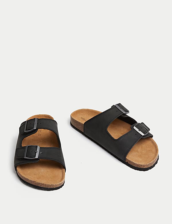 Leather Slip-On Sandals - NL