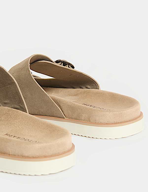 Suede Slip-On Sandals - GR