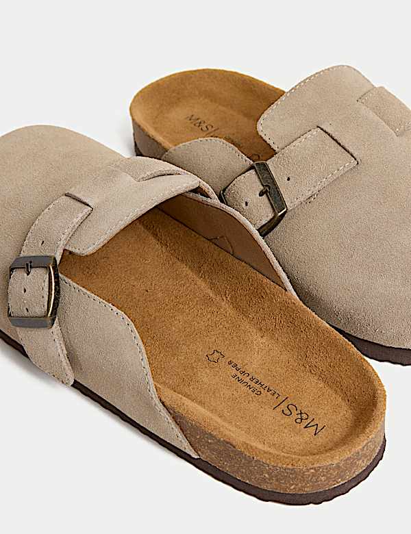 Suede Corkbed Mule - GR