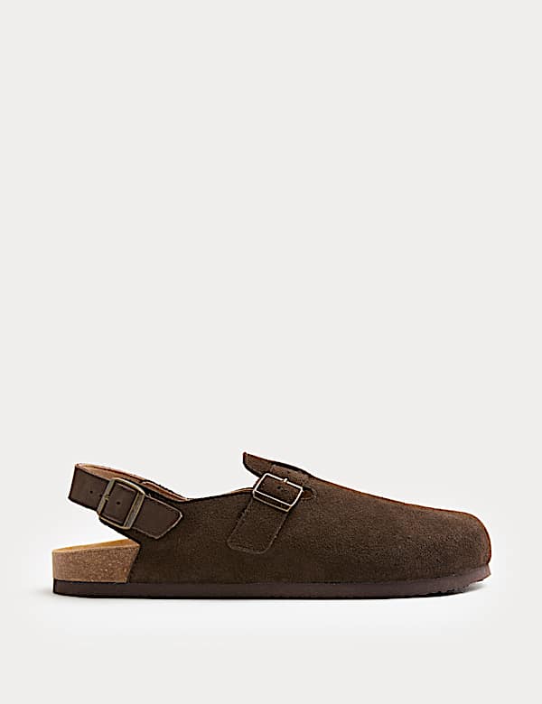 Suede Backstrap Mules - CA