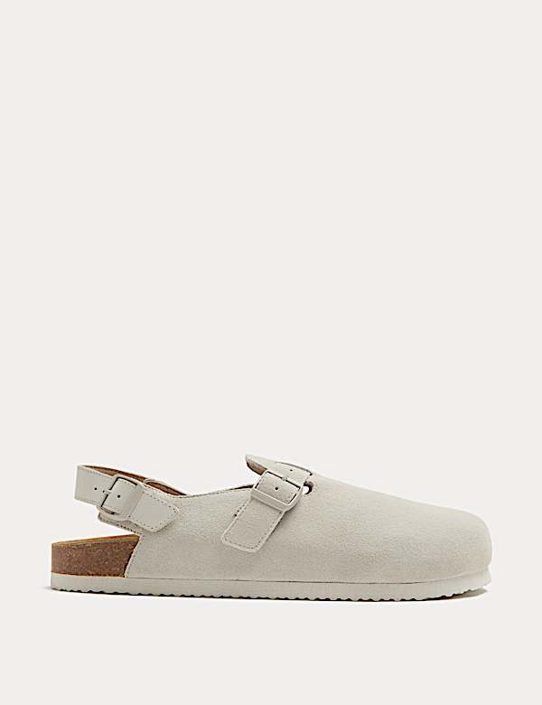 Suede Backstrap Mules - CA