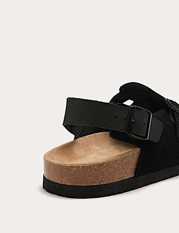 Suede Backstrap Mules - MX