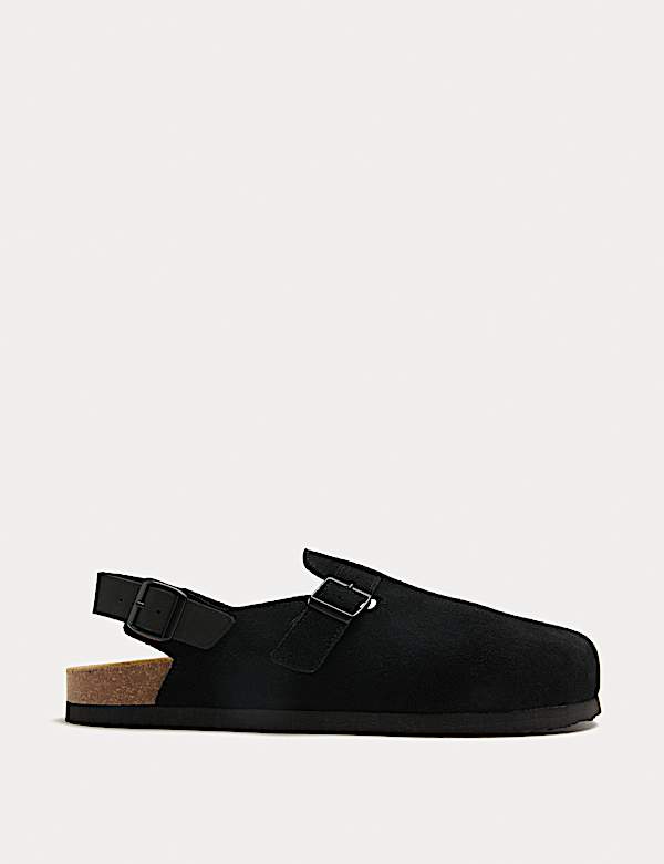 Suede Backstrap Mules - MX