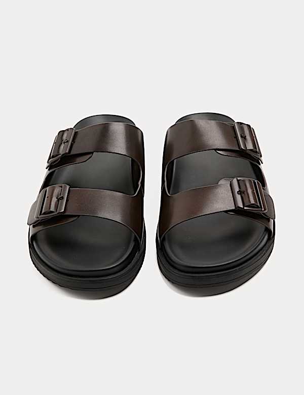 Ledersandalen mit 2 Riemen - AT