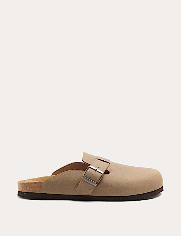 Nubuck Corkbed Mule Sandals - AU