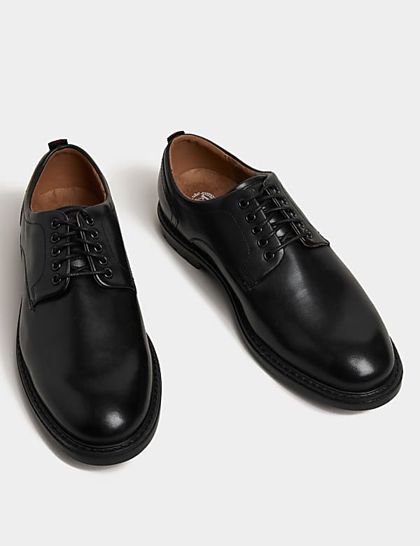 Wide Fit Heritage Leather Derby Shoes - NL