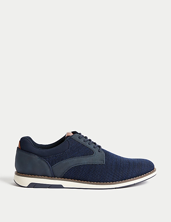 Knitted Derby Shoes NAVY Shoes M S CA