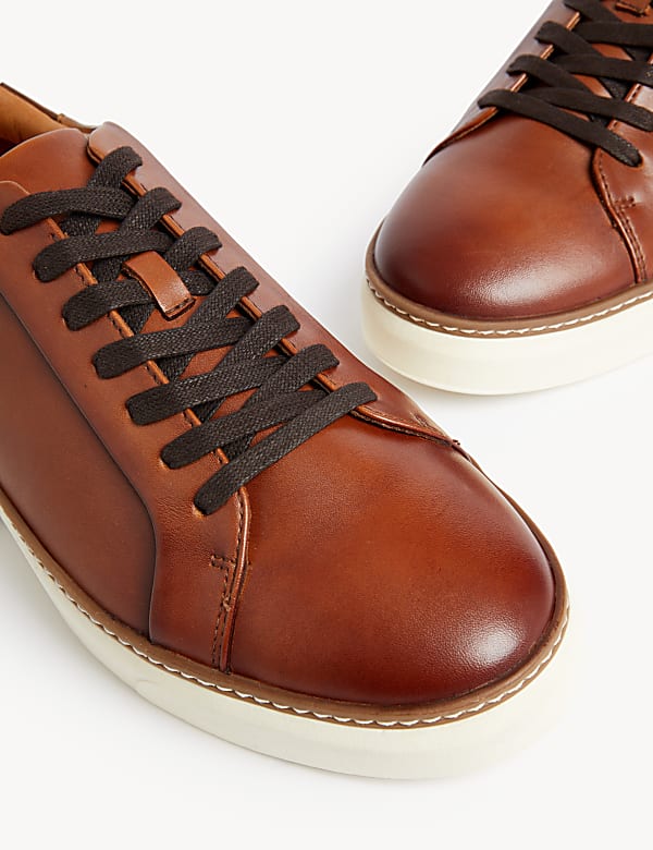 Airflex™ Leather Lace Up Trainers