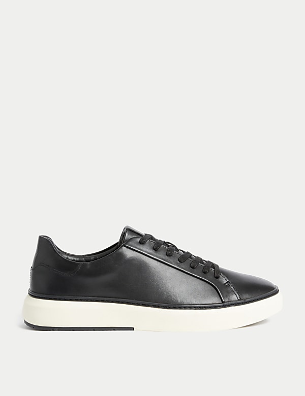 Airflex Leather Lace Up Trainers DARK BROWN Trainers M S GR