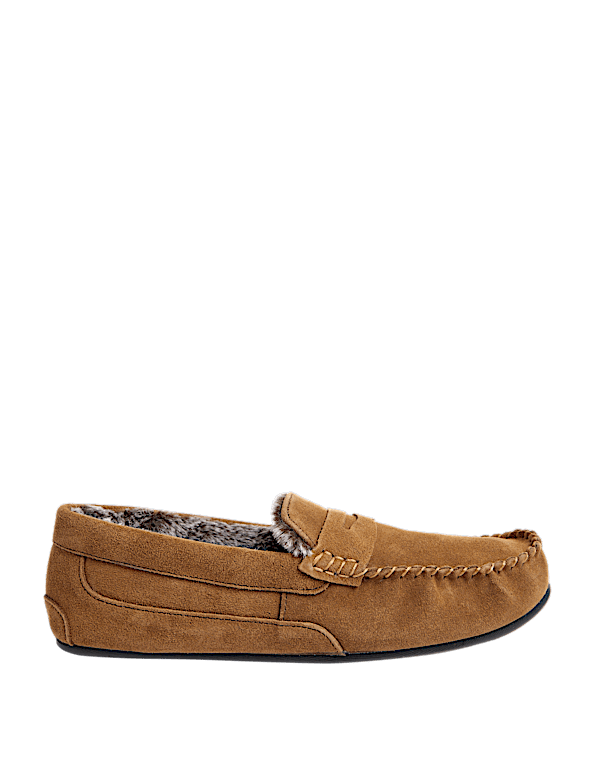 Suede Slippers with Freshfeet&trade;