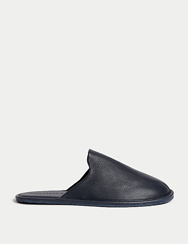 Leather Mule Slippers with Freshfeet™ - QA