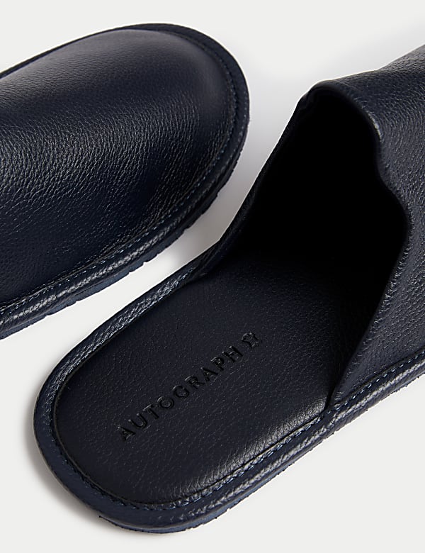 Leather Mule Slippers with Freshfeet™
