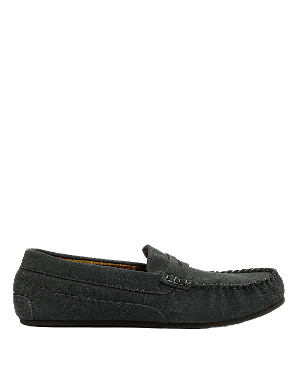 Suede Moccasin Slippers