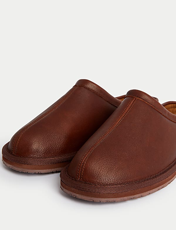 Leather Mule Slippers - CN