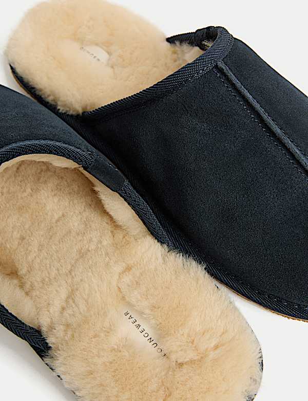 Suede Mule Slippers with Freshfeet&trade; - VN