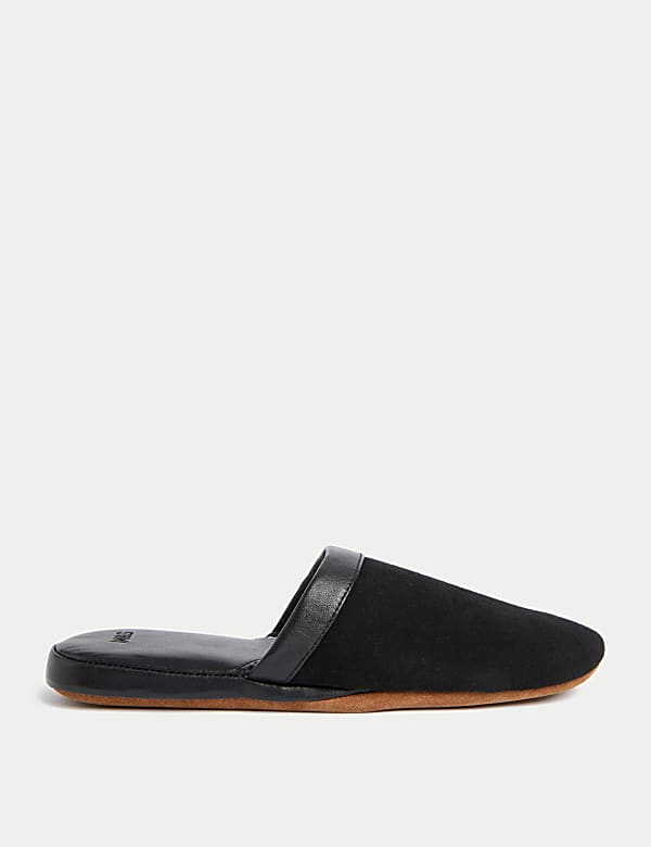 Suede Mule Slippers - QA