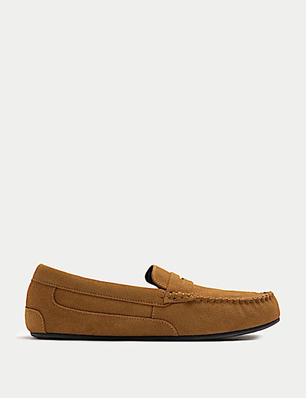 Suede Moccasin Slippers with Freshfeet™ - CA