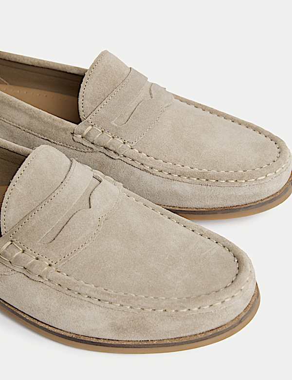 Suede Penny Loafers - NO