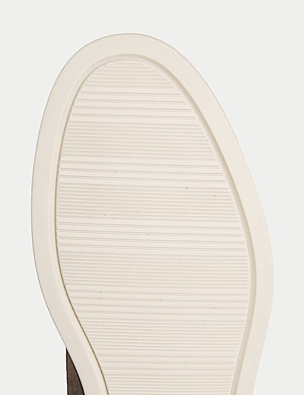 Suede White Sole Slip-On Loafer Boots - CN