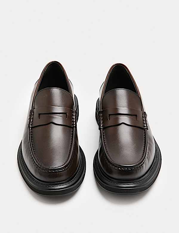 Leather Slip-On Loafers - CA