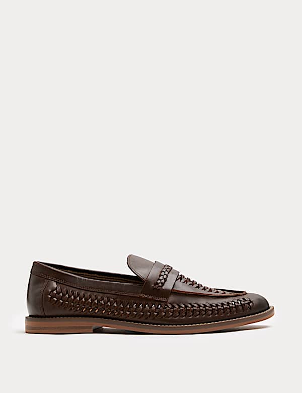 Leather Woven Loafers - EE