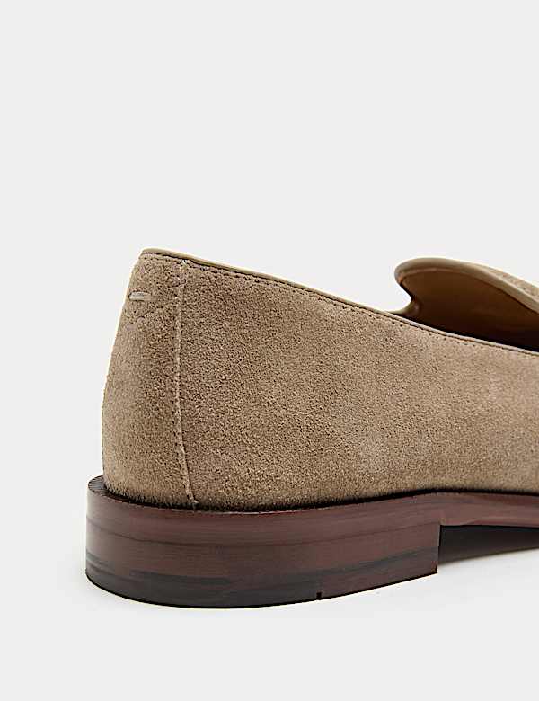 Suede Tassel Loafers - JP