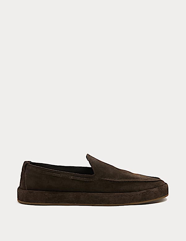 Suede Slip On Loafers - HU