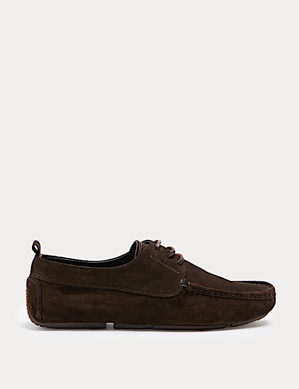 Autograph Suede Lace Up Driver Loafers - CZ