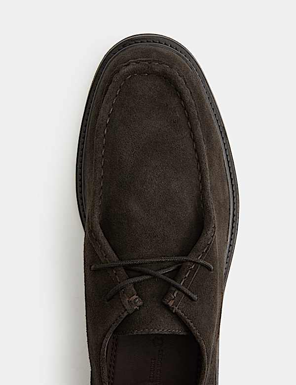 Suede Chunky Sole Apron Shoes - CH