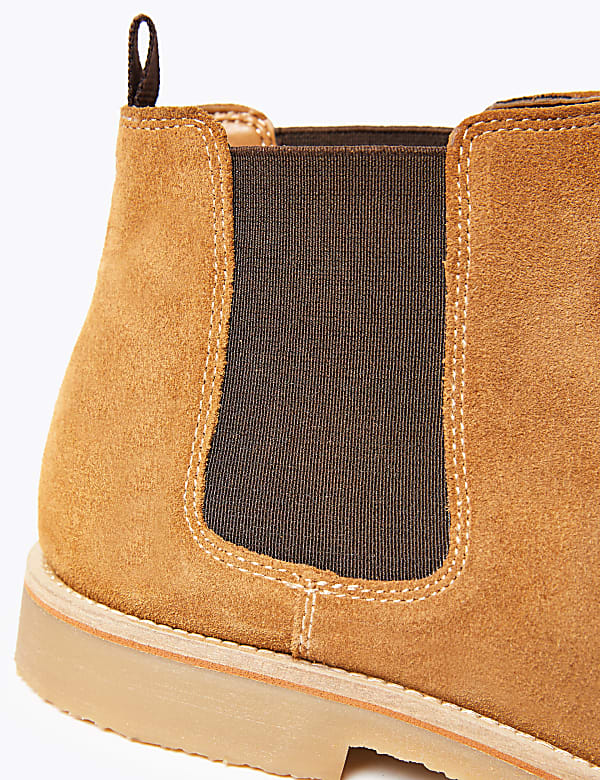 Suede Crepe Sole Chelsea Boots
