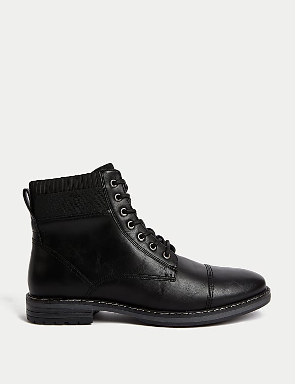 Bottines militaire décontractées avec fermeture à glissière latérale - LU