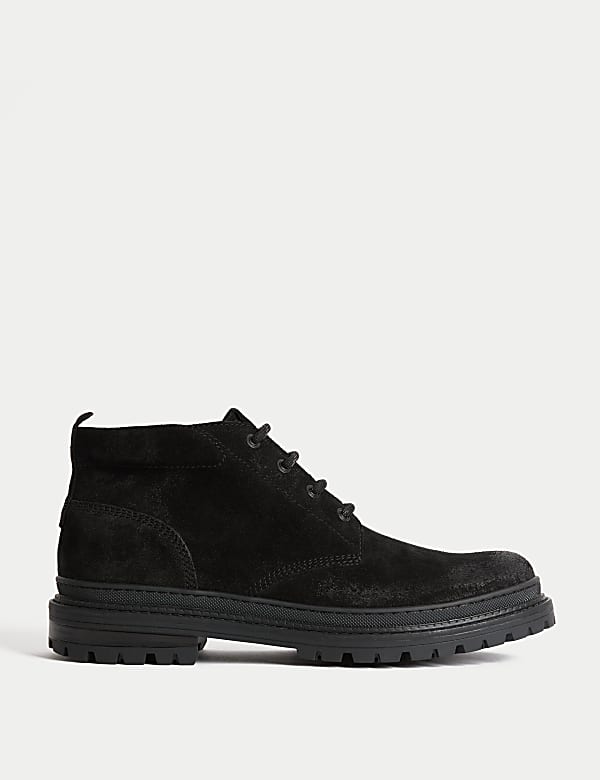 M&s black suede boots store