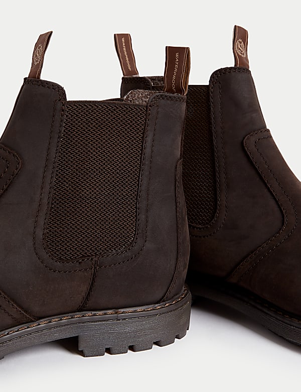 Szerokie wodoodporne sztyblety ze skóry - PL