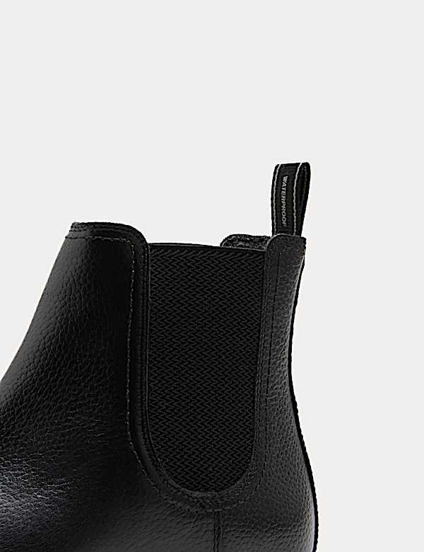 Leather Pull-On Chelsea Boots