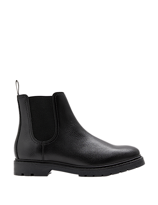 Leather Pull-On Chelsea Boots