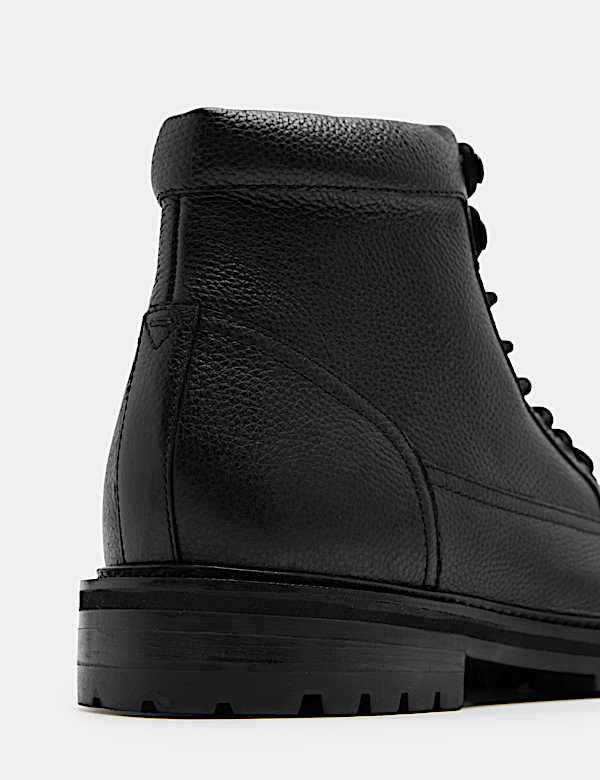 Leather Lace Up Casual Boots - VN