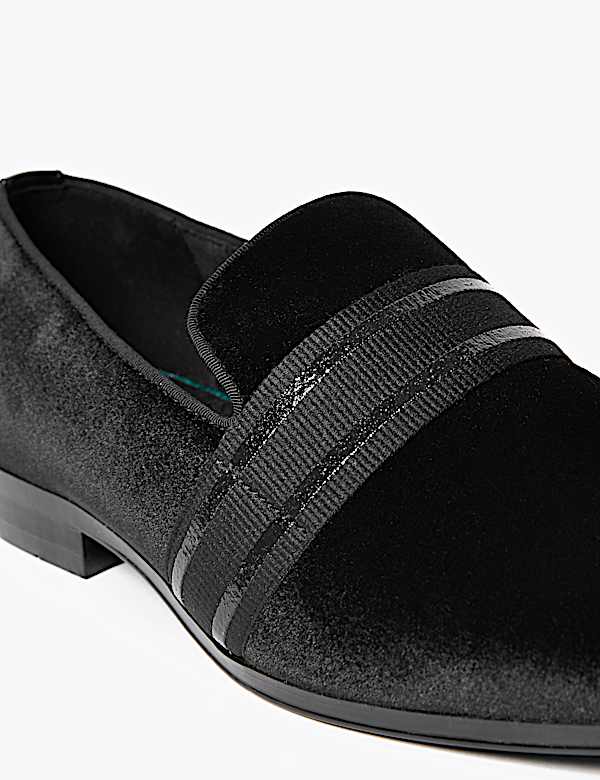 Suedette Patent Ribbon Loafers