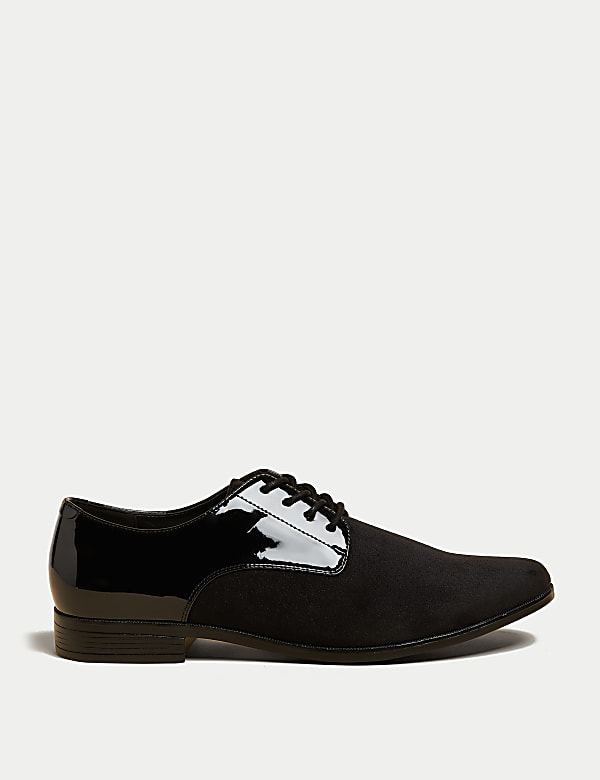 Velvet and Patent Derby Shoes - NO