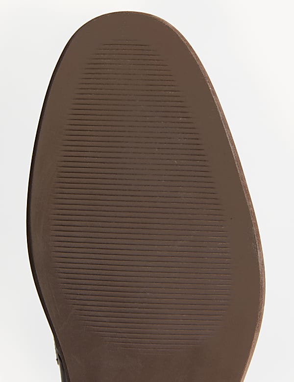 Leather Saddle Slip-On Loafers