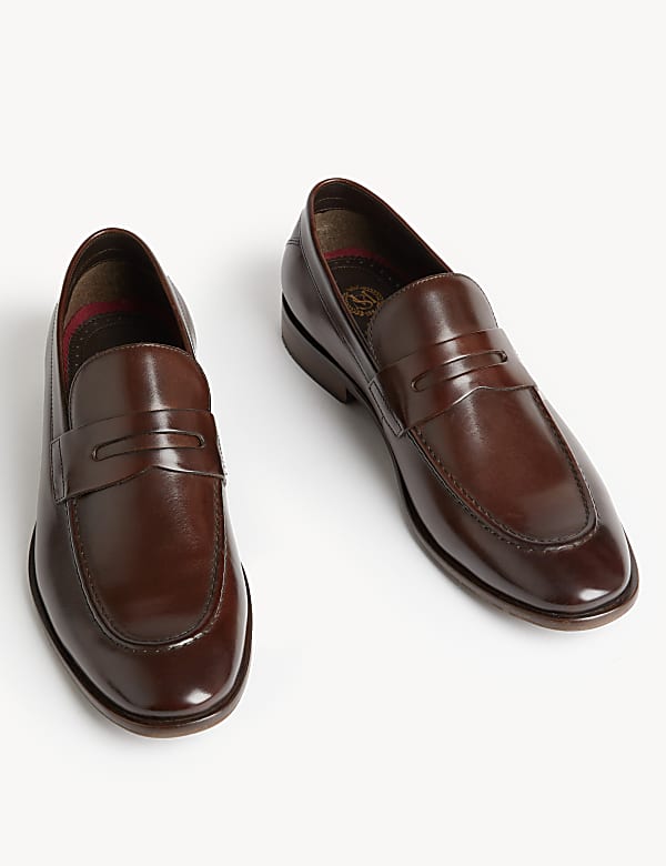 Leather Saddle Slip-On Loafers - NL