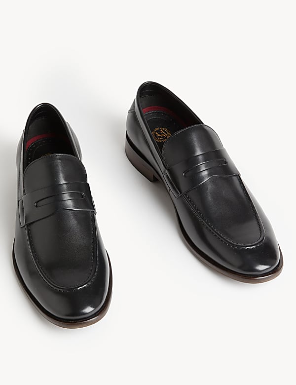 Leather Saddle Slip-On Loafers - VN