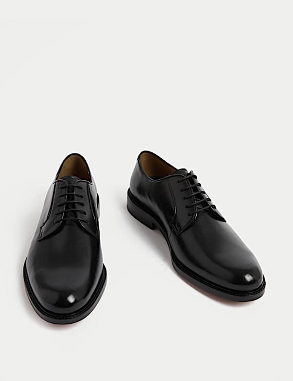 Wide Fit Leather Derby Shoes - CN