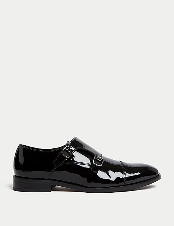 Leather Double Monk Strap Shoes - JO