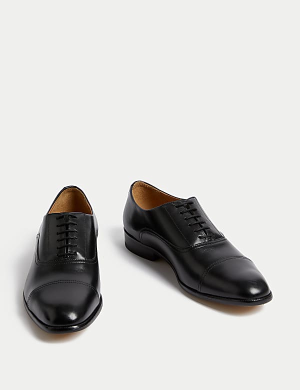 Wide Fit Leather Oxford Shoes - AL