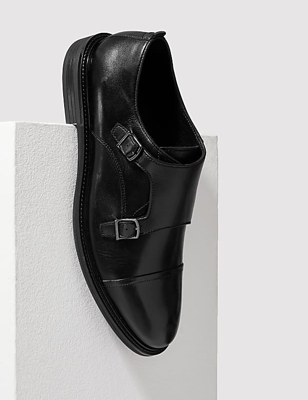 Leather Monk Strap Shoes