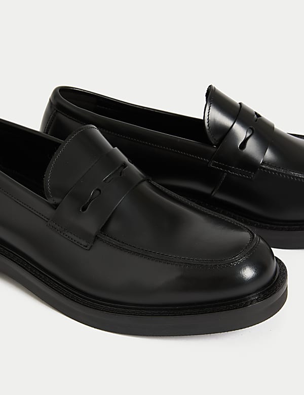 Leather Slip-On Loafers - BG